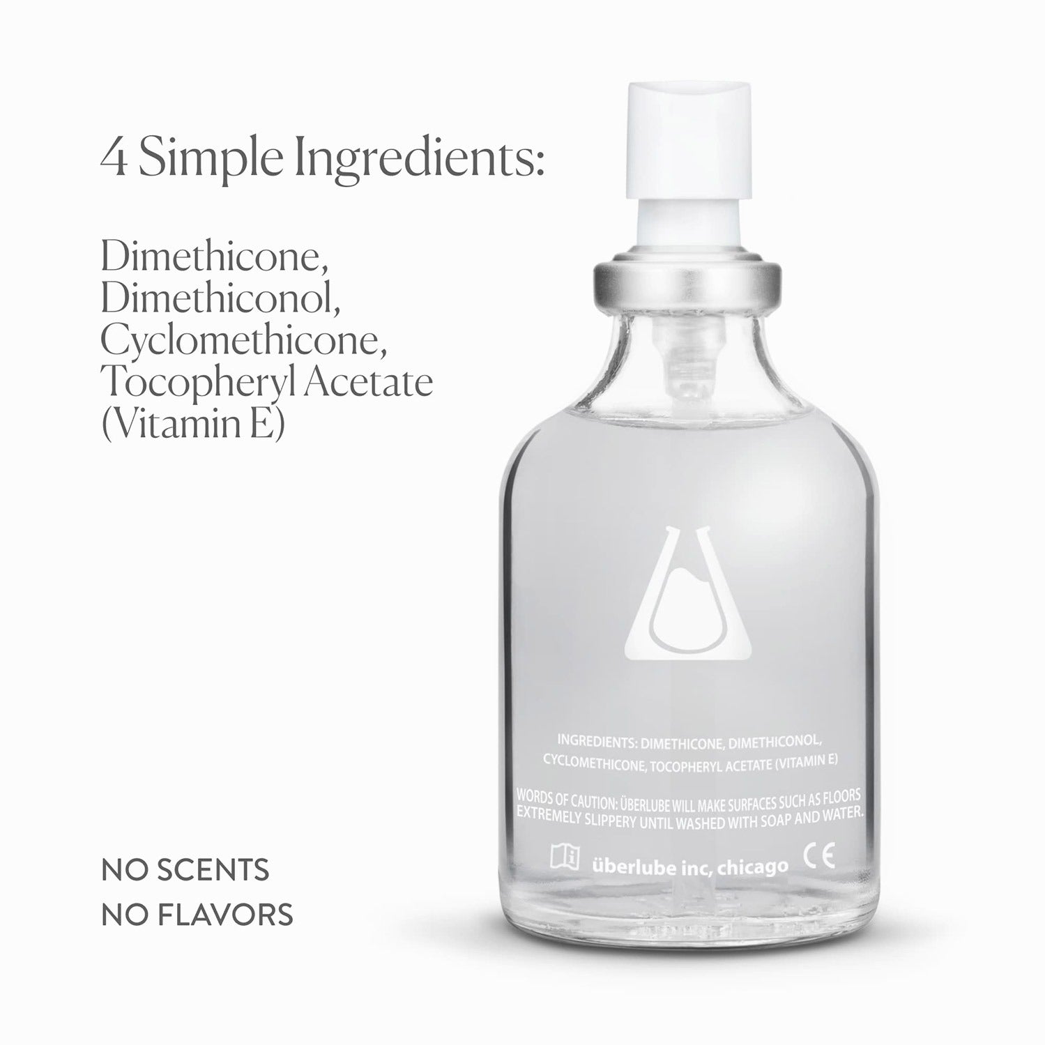Überlube Silicone Lubricant – Signature Glass Bottle